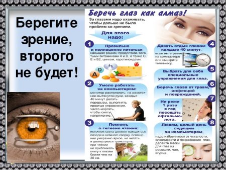 Профилактика сохранения зрения