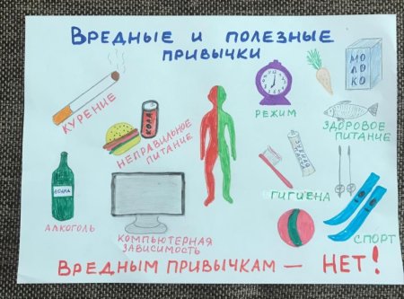 Плакат вредные привычки