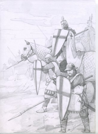 Александр Невский Ледовое побоище рисунок