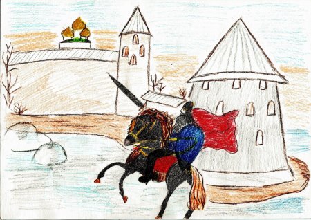 Александр Невский рисунок
