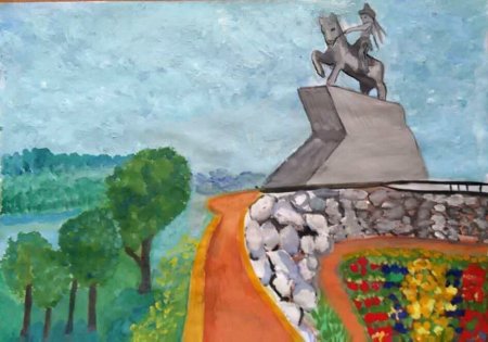 Памятник Салавату Юлаеву рисунок