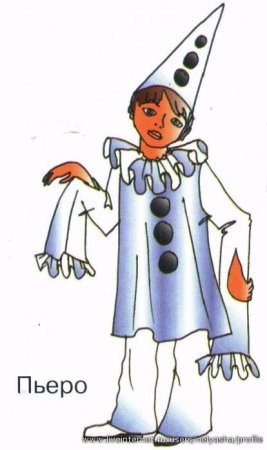 Эскиз костюма театрального героя