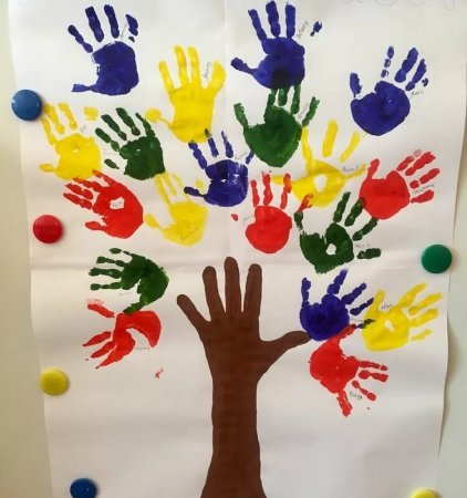 Дерево из ладошек