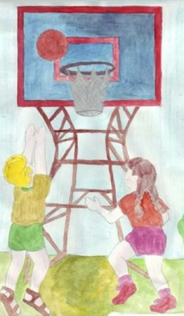 Рисунок на тему баскетбол