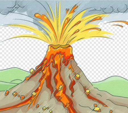 Вулкан раскраска
