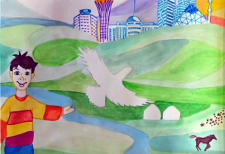 Байтерек Казахстан рисунок