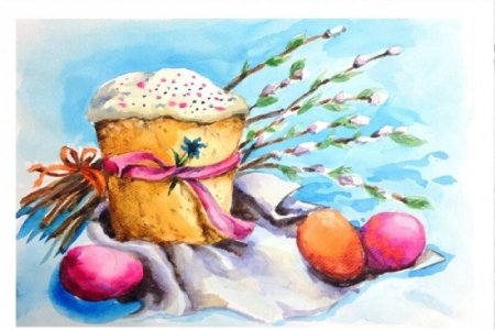 Рисунок на тему Пасха