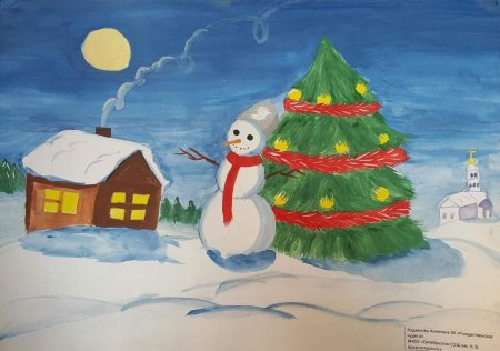 Рисунки на новогоднюю тему для детей