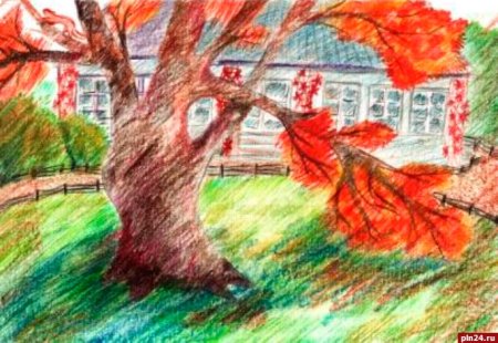 Пушкинская осень детский рисунок