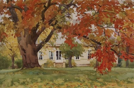 Серов Пушкин в парке