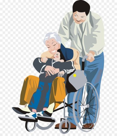 Иллюстрации с изображением инвалидов