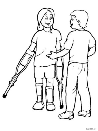 Раскраска ко Дню инвалидов для детей