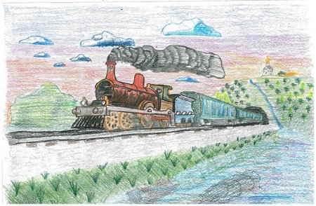 Николай Алексеевич Некрасов рисунок железная дорога