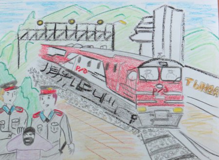 Детские рисунки железнодорожников