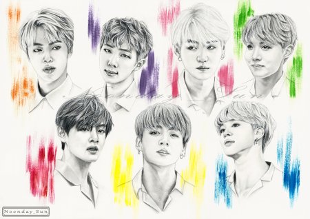 Рисунки на тему BTS