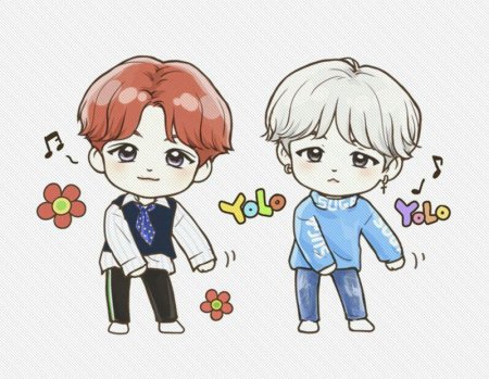 BTS рисунки всей группы