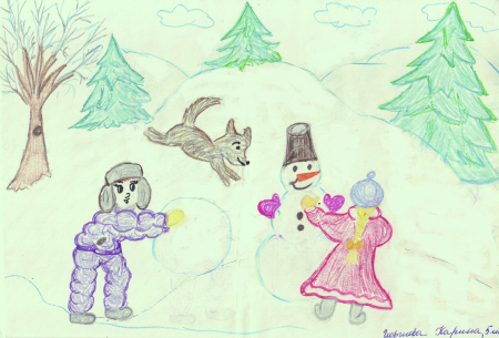 Зимние рисунки для детей