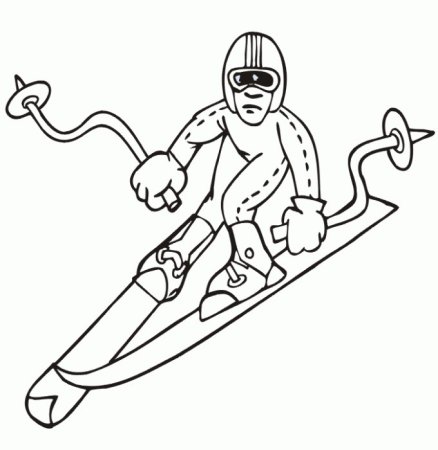 Раскраски зимние виды спорта