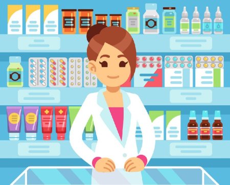 Провизор в аптеке рисунок