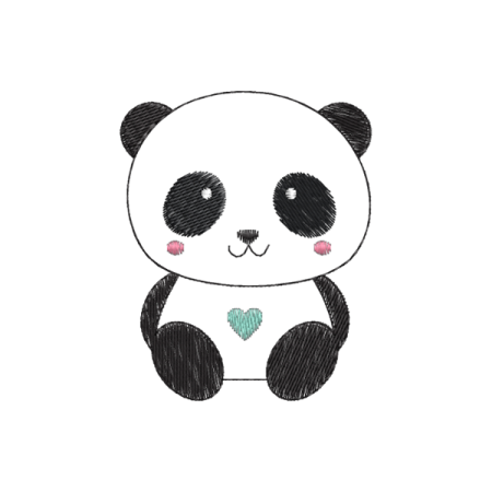 Панда для срисовки