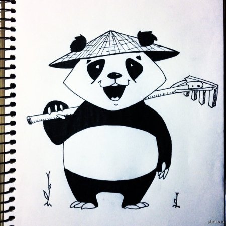 Рисунки для скетчбука Панда