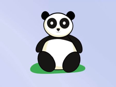 Панда рисунок для детей карандашом