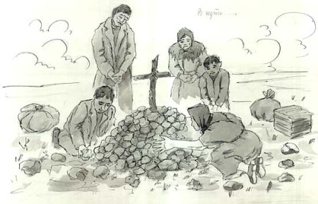 Депортация карачаевцев народа рисунок