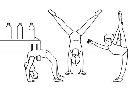 Раскраска акробатистка