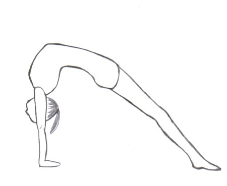 Гимнастка рисунок карандашом