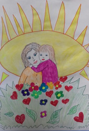 Рисунок на конкурс мы любовью маминой согреты