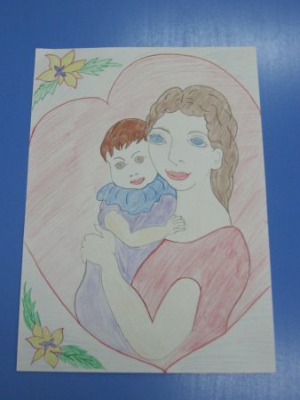 Детские работы на тему мамин день