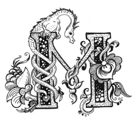 Инициал буквица к Древнерусская рукопись