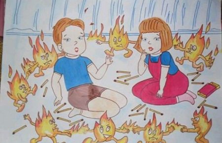 Рисунок на тему пожарная безопасность для детей