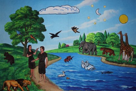 Второй день творения мира для детей