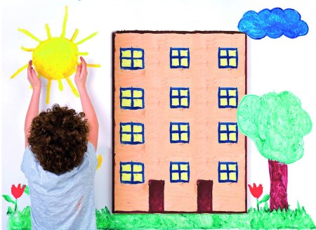 Мой дом рисунок в школу