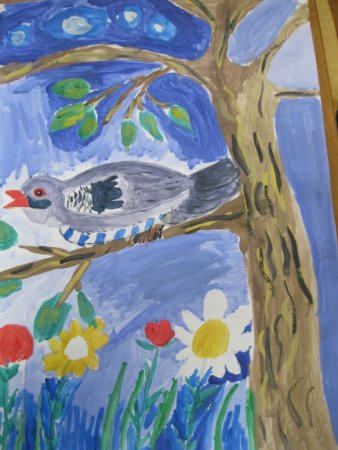 Кукушка рисунок детский