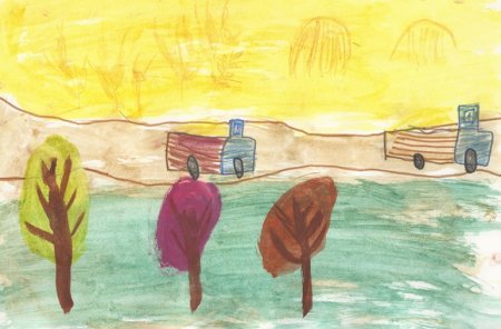 Рисование сбор урожая старшая группа