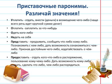 Презентация на тему паронимы