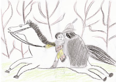 Всадник на коне рисунок карандашом