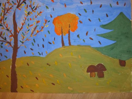 Детские рисунки осень