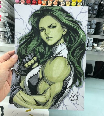 Женщина Халк рисунок