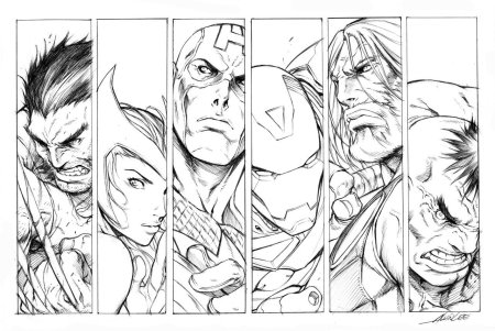 Рисовка Марвел