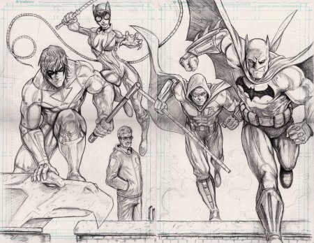 Комикс рисунок карандашом