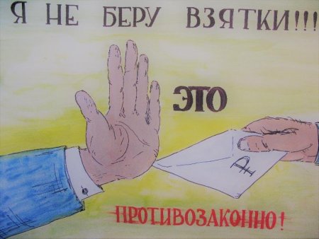 Плакат на тему коррупция