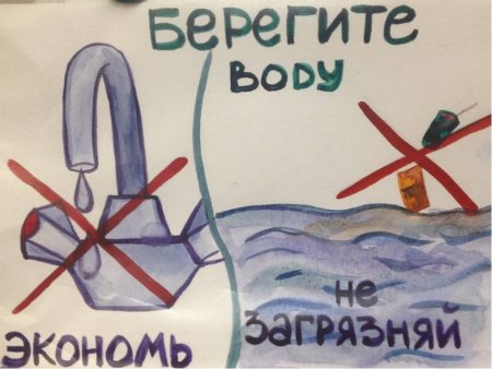 Плакат на тему берегите воду