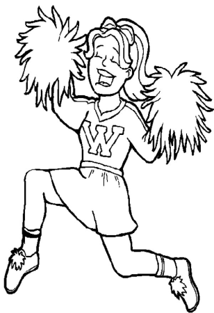 Раскраски для девочек Черлидинг