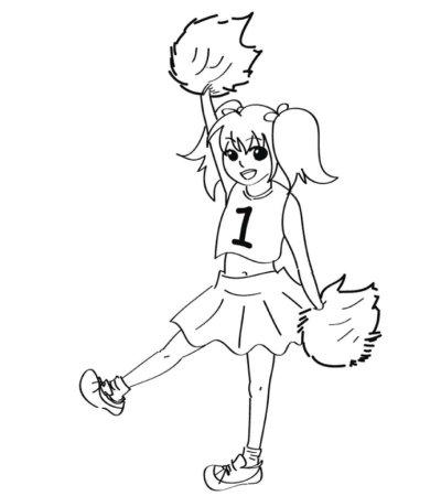 Раскраски для девочек Черлидинг