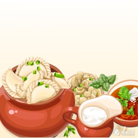 Фон для меню пельменной