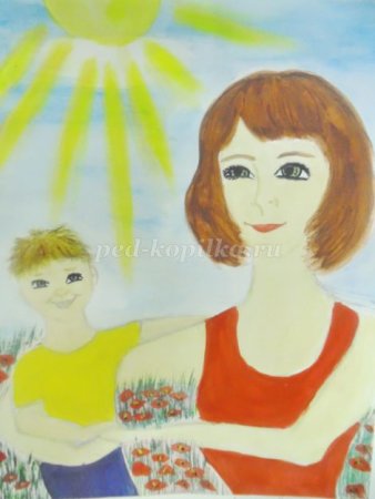 Рисунок мы с мамой