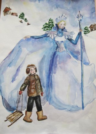На риссовать к сказка Снежная Королева